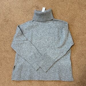 J. Crew Heather Gray Turtleneck Sweater
